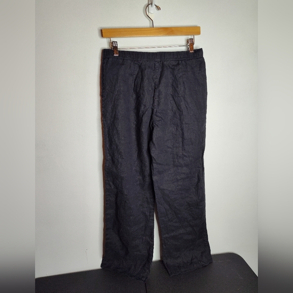 Standard James Perse Linen Soft Drape Pant in black size 1/S - Picture 3 of 10
